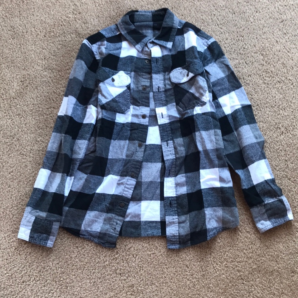 Plaid flannel button down